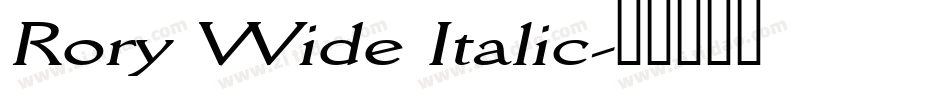 Rory Wide Italic字体转换